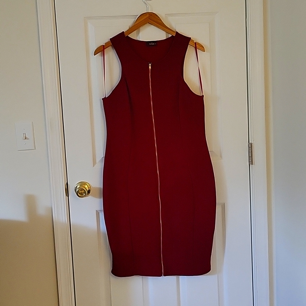 Asoph red scuba dress